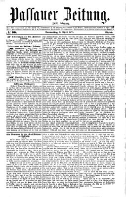 Passauer Zeitung Donnerstag 6. April 1871