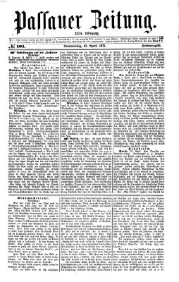 Passauer Zeitung Donnerstag 13. April 1871