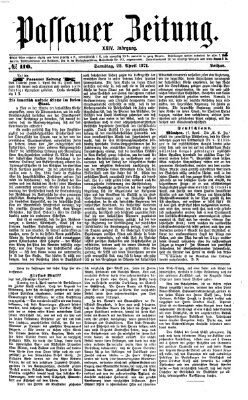 Passauer Zeitung Samstag 22. April 1871