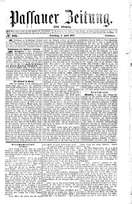 Passauer Zeitung Sonntag 4. Juni 1871