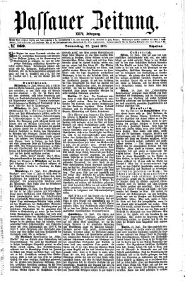 Passauer Zeitung Donnerstag 22. Juni 1871