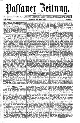 Passauer Zeitung Sonntag 25. Juni 1871