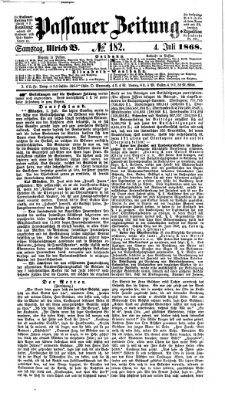 Passauer Zeitung Samstag 4. Juli 1868