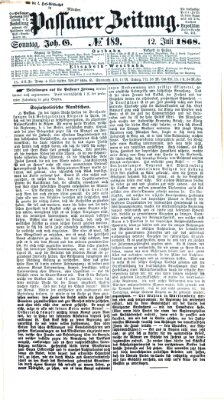 Passauer Zeitung Sonntag 12. Juli 1868