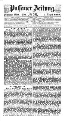 Passauer Zeitung Mittwoch 5. August 1868