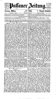 Passauer Zeitung Freitag 7. August 1868