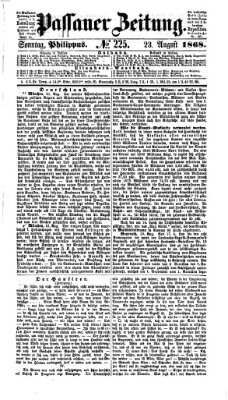 Passauer Zeitung Sonntag 23. August 1868