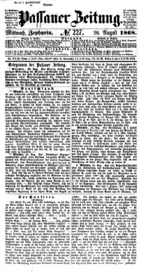 Passauer Zeitung Mittwoch 26. August 1868