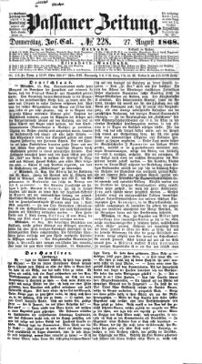 Passauer Zeitung Donnerstag 27. August 1868