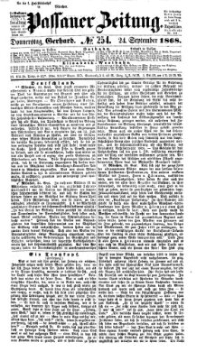 Passauer Zeitung Donnerstag 24. September 1868