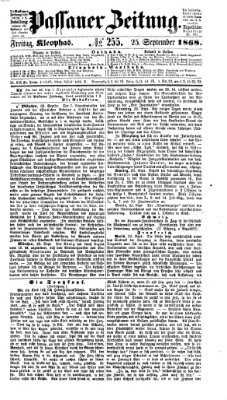 Passauer Zeitung Freitag 25. September 1868