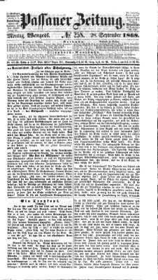 Passauer Zeitung Montag 28. September 1868