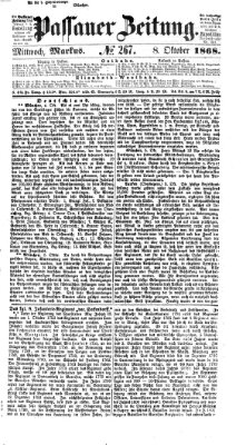 Passauer Zeitung Mittwoch 7. Oktober 1868