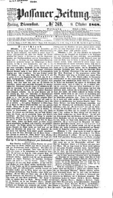 Passauer Zeitung Freitag 9. Oktober 1868