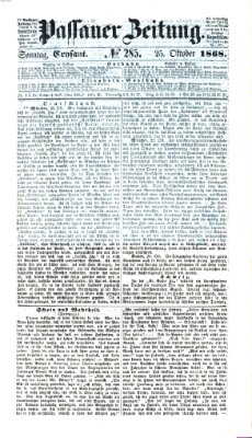 Passauer Zeitung Sonntag 25. Oktober 1868