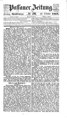 Passauer Zeitung Freitag 30. Oktober 1868