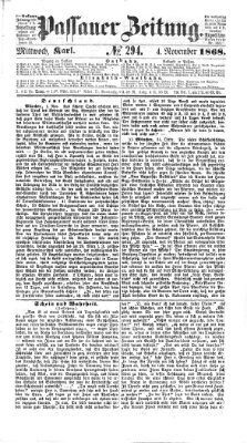 Passauer Zeitung Mittwoch 4. November 1868