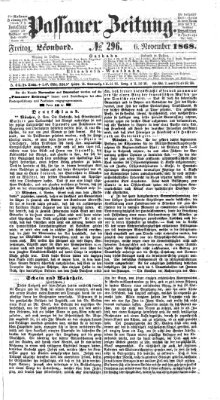 Passauer Zeitung Freitag 6. November 1868