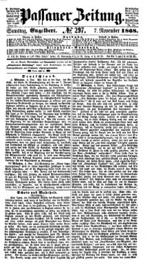 Passauer Zeitung Samstag 7. November 1868