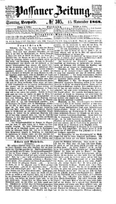 Passauer Zeitung Sonntag 15. November 1868