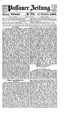 Passauer Zeitung Montag 23. November 1868