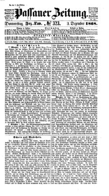 Passauer Zeitung Donnerstag 3. Dezember 1868