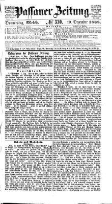 Passauer Zeitung Donnerstag 10. Dezember 1868