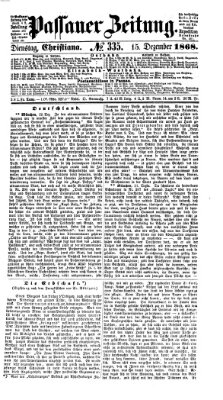 Passauer Zeitung Dienstag 15. Dezember 1868