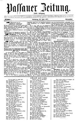 Passauer Zeitung Sonntag 16. Juli 1871