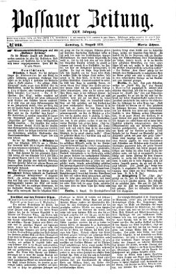 Passauer Zeitung Samstag 5. August 1871