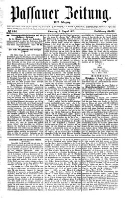 Passauer Zeitung Sonntag 6. August 1871