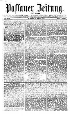 Passauer Zeitung Mittwoch 30. August 1871