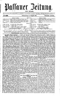 Passauer Zeitung Donnerstag 31. August 1871