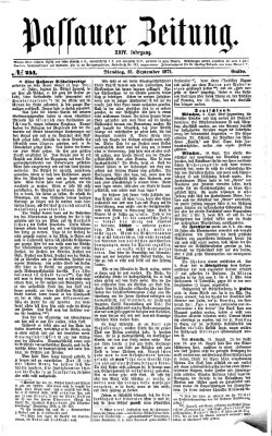 Passauer Zeitung Dienstag 12. September 1871