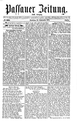 Passauer Zeitung Samstag 23. September 1871