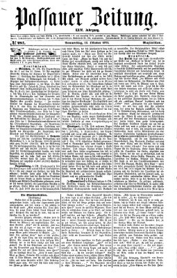 Passauer Zeitung Donnerstag 12. Oktober 1871