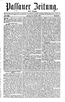 Passauer Zeitung Freitag 20. Oktober 1871