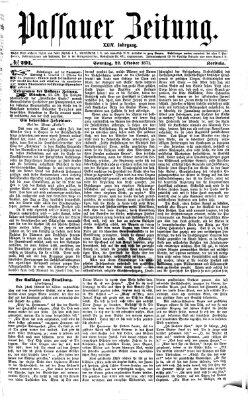 Passauer Zeitung Sonntag 22. Oktober 1871