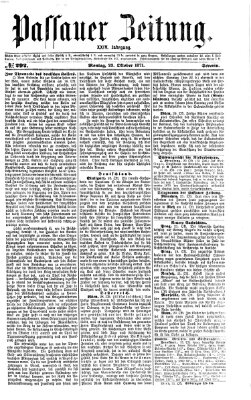 Passauer Zeitung Montag 23. Oktober 1871