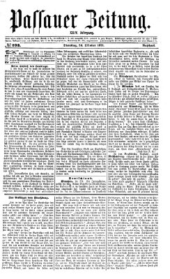 Passauer Zeitung Dienstag 24. Oktober 1871