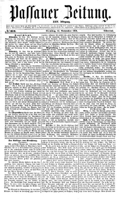 Passauer Zeitung Dienstag 14. November 1871