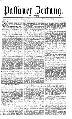 Passauer Zeitung Dienstag 28. November 1871