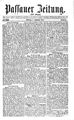 Passauer Zeitung Montag 4. Dezember 1871