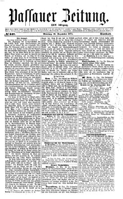 Passauer Zeitung Montag 18. Dezember 1871