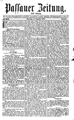 Passauer Zeitung Sonntag 31. Dezember 1871