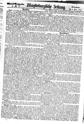 Magdeburgische Zeitung Samstag 3. April 1858