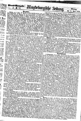 Magdeburgische Zeitung Montag 12. April 1858