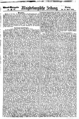 Magdeburgische Zeitung Montag 26. April 1858