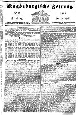 Magdeburgische Zeitung Dienstag 27. April 1858