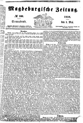 Magdeburgische Zeitung Samstag 1. Mai 1858